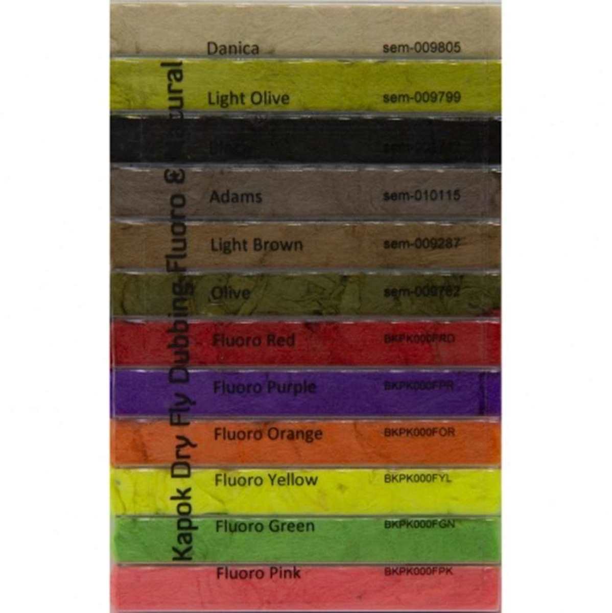 Kapok Dubbing Dispenser Fluoro & Natural